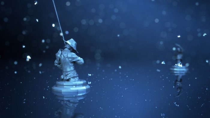 Archer from Fate/stay night fishing in the dark water
