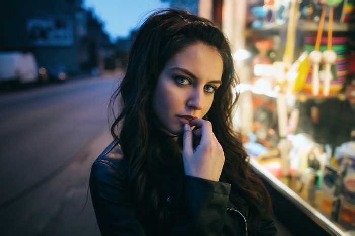 women outdoors, women, model, portrait, depth of field, street, long ...