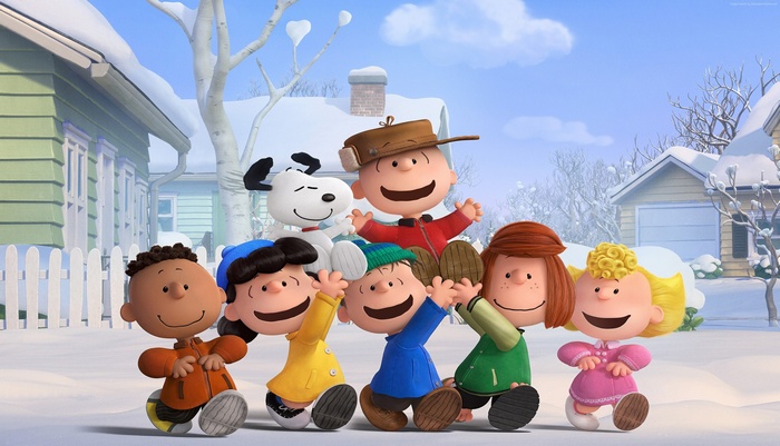 friends, winter, Snoopy, The Peanuts Movie, Charlie Brown