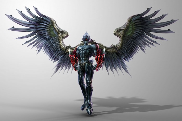 Devil Jin from Tekken with large wings