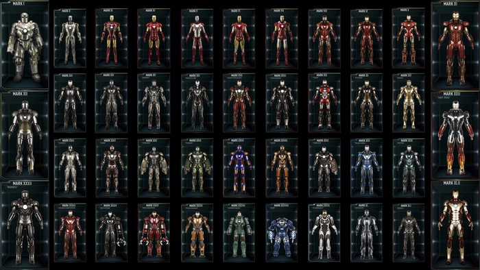 Iron Man Suits from Marvel Comics
