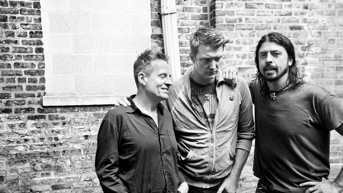 Dave Grohl, John Paul Jones, and Josh Homme