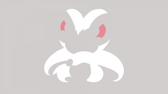 Illustration of a white creature with pink ears