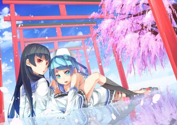 Isokaze KanColle from Kantai Collection with a friend