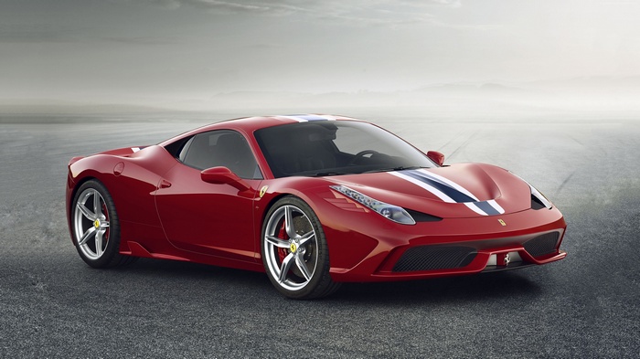 Red Ferrari 458 Italia Speciale Coupe