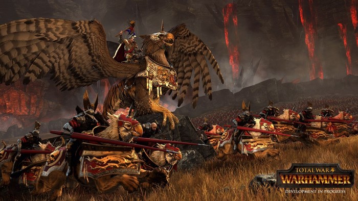 Total War Warhammer Griffin Rider and Cavalry Charge