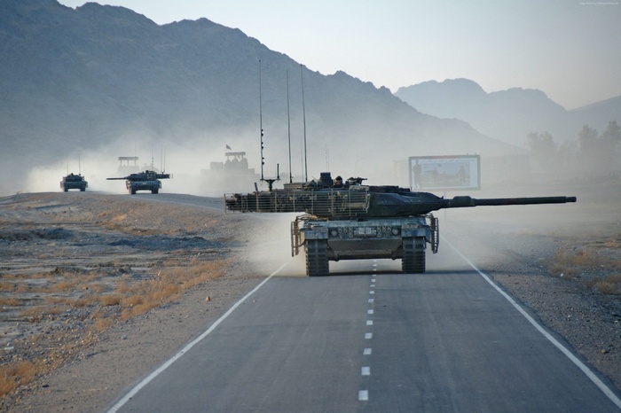 German Army Leopard 2A6 tanks in Afghanistan