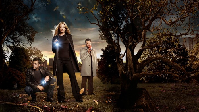 Peter Bishop, Olivia Dunham, and Walter Bishop from Fringe