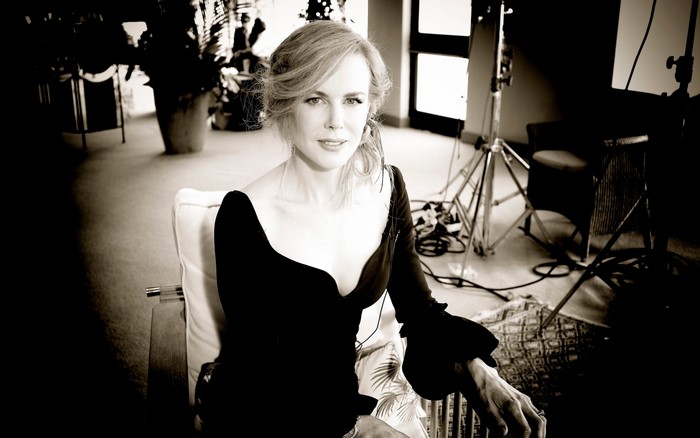Nicole Kidman in a black dress