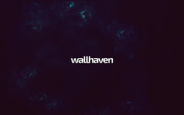 Wallhaven logo in a dark nebula