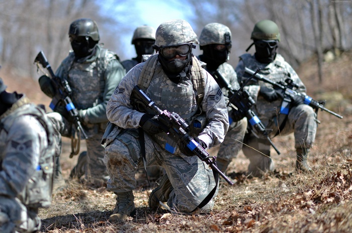 US Air Force Security Forces at Camp Smith