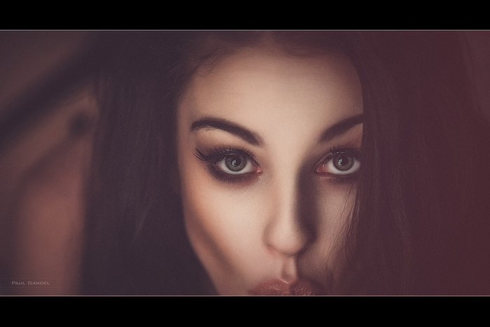 Close-up portrait of a woman's face
