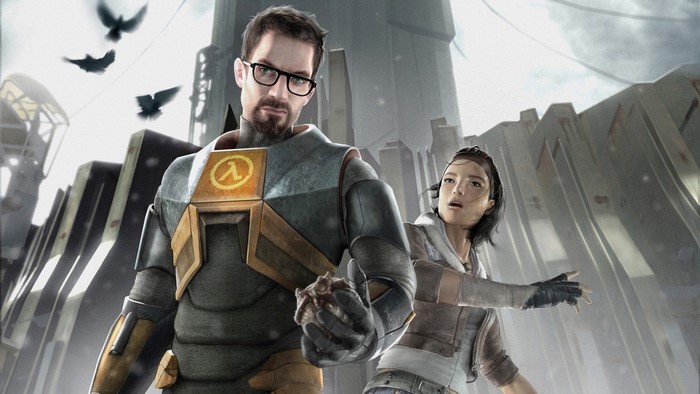 Gordon Freeman and Alyx Vance from Half-Life 2
