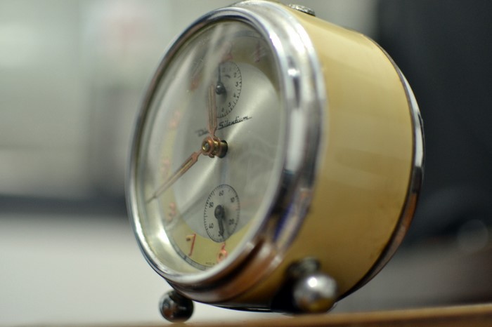 Vintage alarm clock with two sub-dials