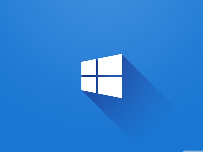 Windows 10 Logo on Blue Background
