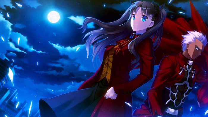 Rin Tohsaka and Archer from Fate/stay night