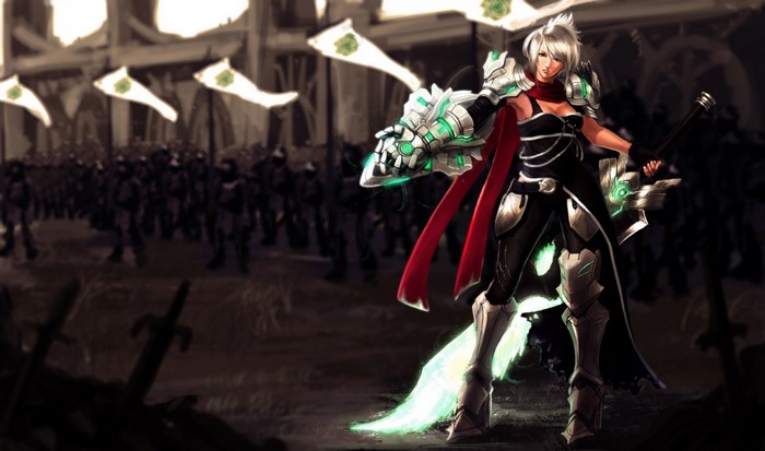 Riven from League of Legends with army