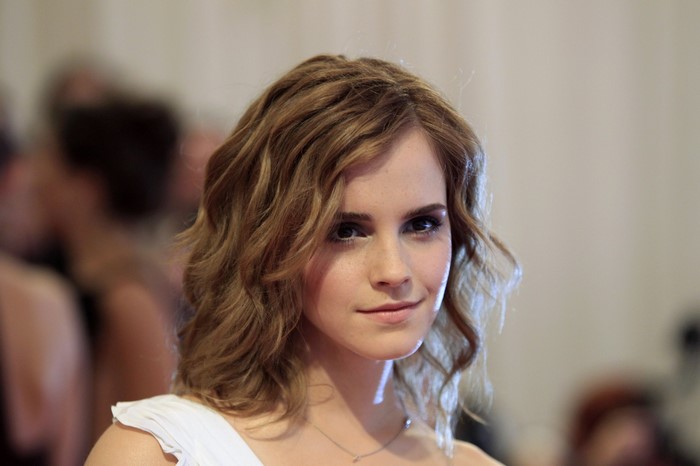 Emma Watson Portrait with Wavy Hair