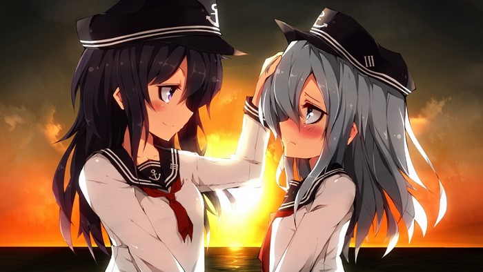 Hibiki from Kantai Collection with another girl