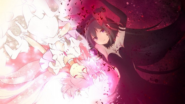 Madoka Kaname and Homura Akemi from Mahou Shoujo Madoka Magica