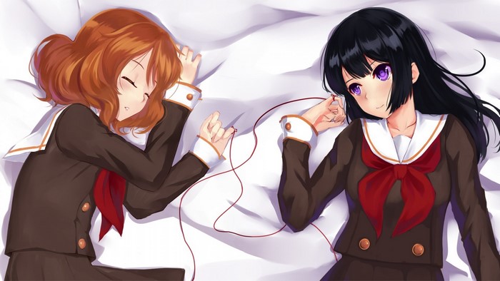 Oumae Kumiko and Kousaka Reina from Hibike! Euphonium