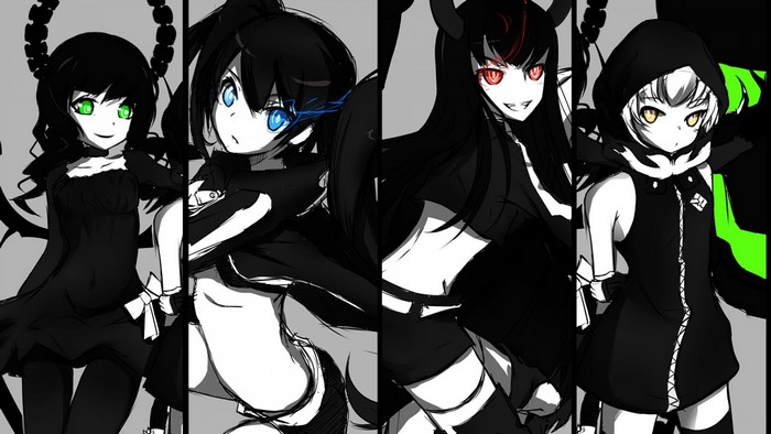 Black Rock Shooter characters illustration