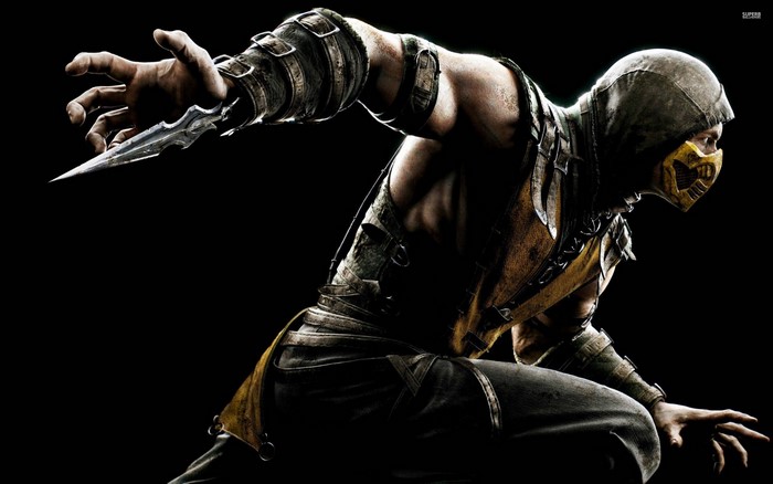 Scorpion from Mortal Kombat in Dynamic Pose