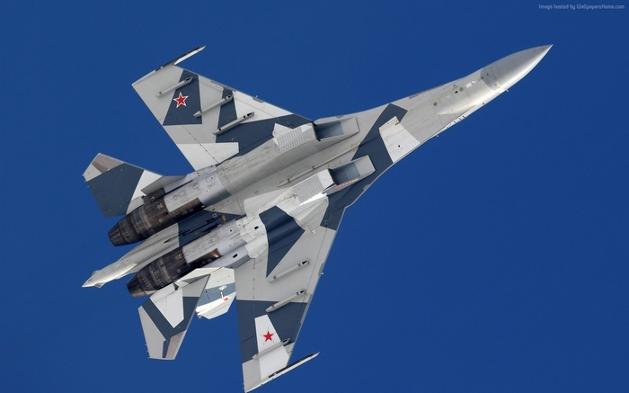 Sukhoi Su-35C fighter jet in flight