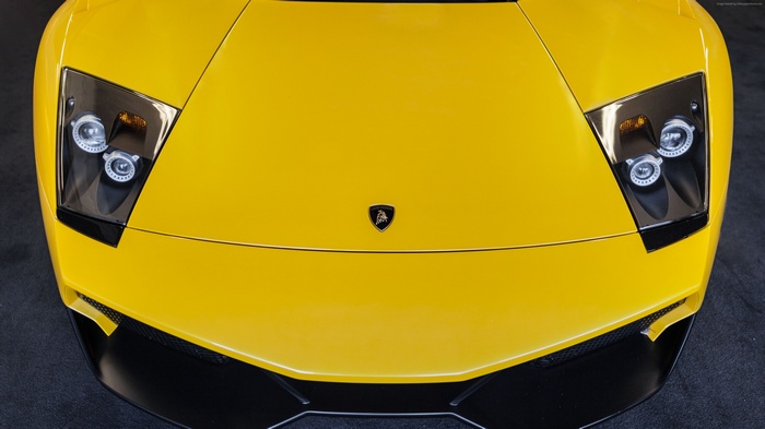 Yellow Lamborghini Murcielago Front View