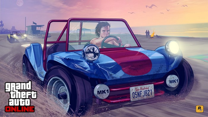 Grand Theft Auto Online: Dune Buggy Race on the Beach