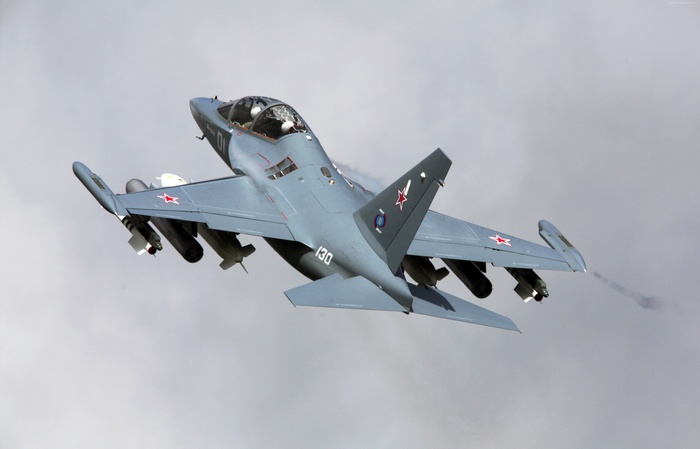 Yak-130 Russian attack aircraft in flight