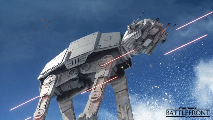 AT-AT Walker firing lasers in Star Wars Battlefront