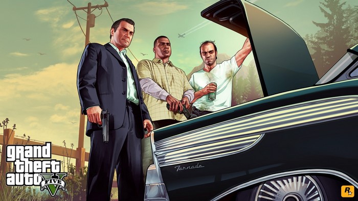 Michael, Franklin, and Trevor from Grand Theft Auto V