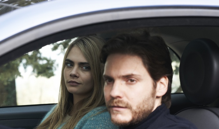 Cara Delevingne and Daniel Brühl in The Face of an Angel