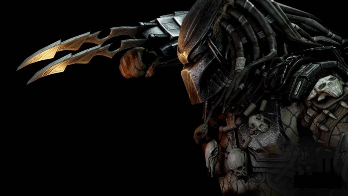 Predator with wrist blades and skull armor