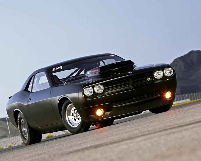 Black Dodge Challenger Muscle Car with 392 HEMI