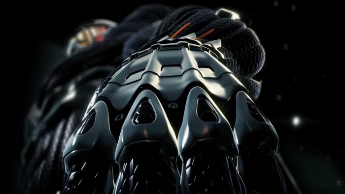 Close up of a mechanical hand from Crysis