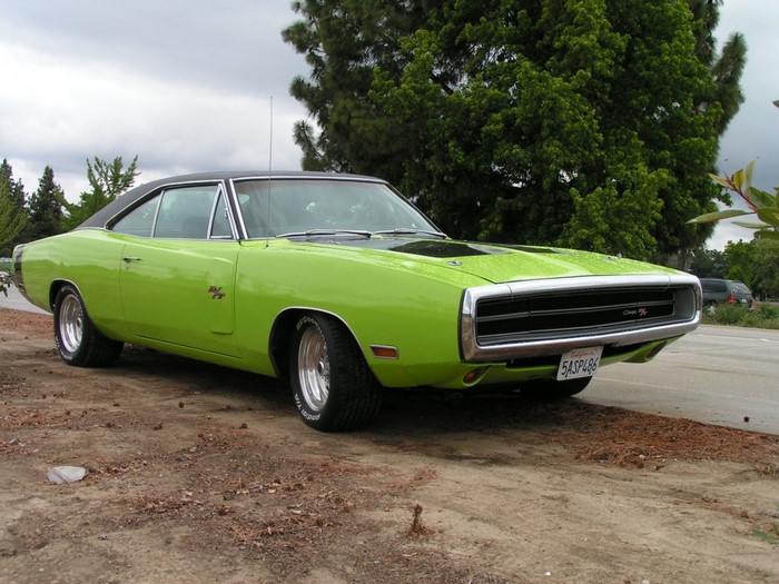 Green 1970 Dodge Charger R/T Muscle Car
