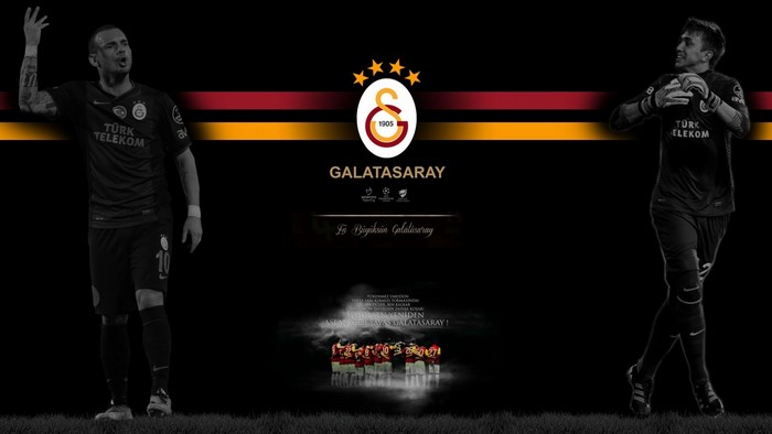 Galatasaray S.K. players Fernando Muslera and Wesley Sneijder
