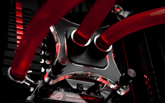 ASUS Republic of Gamers water cooling system
