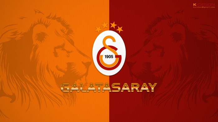 Galatasaray S.K. logo with lions and text
