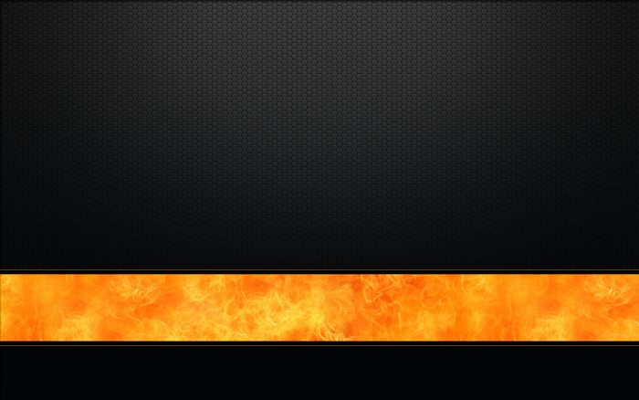 Black textured background with a fiery orange stripe