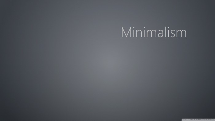 Minimalism text on a gray background