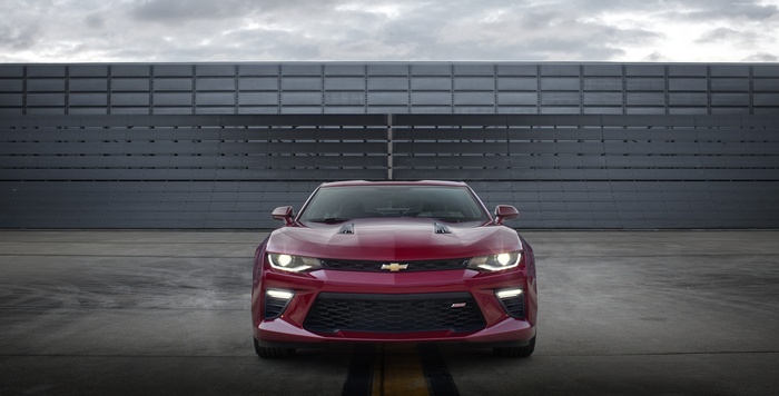 Red Chevrolet Camaro SS Coupe