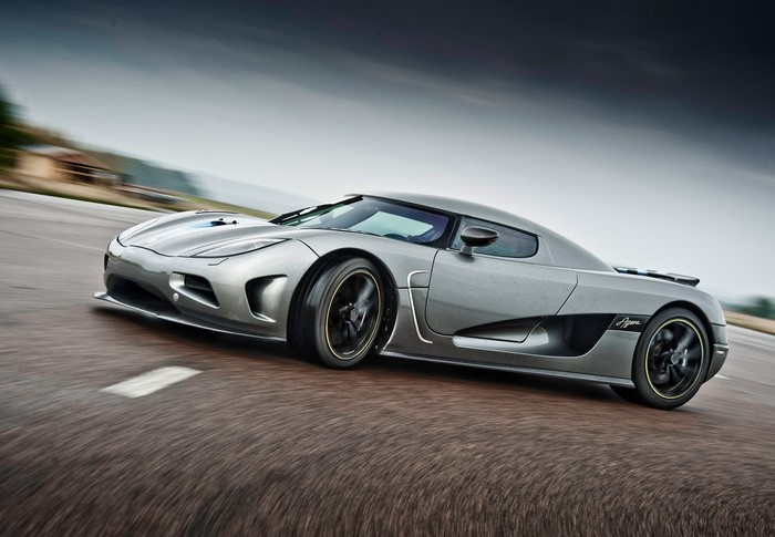 Koenigsegg Agera Silver Supercar in Motion