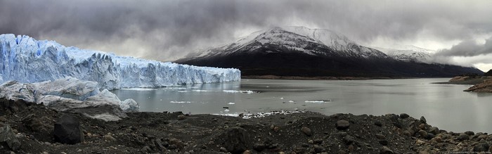 Majestic Glacier and Snow-Capped Mountain Landscape
