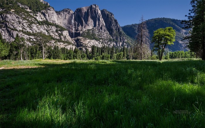 Yosemite Valley with El Capitan and Bridalveil Fall