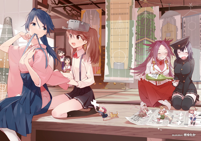 Kantai Collection girls in traditional Japanese room