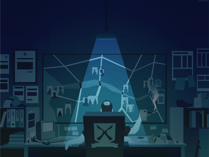 This is the Police game investigation board