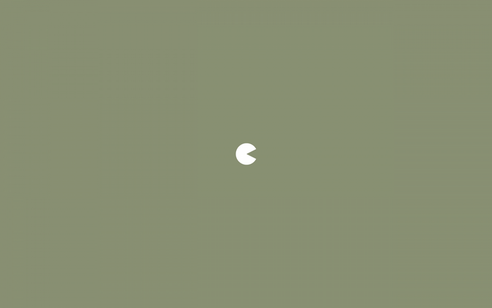 Pac-Man logo on a green background
